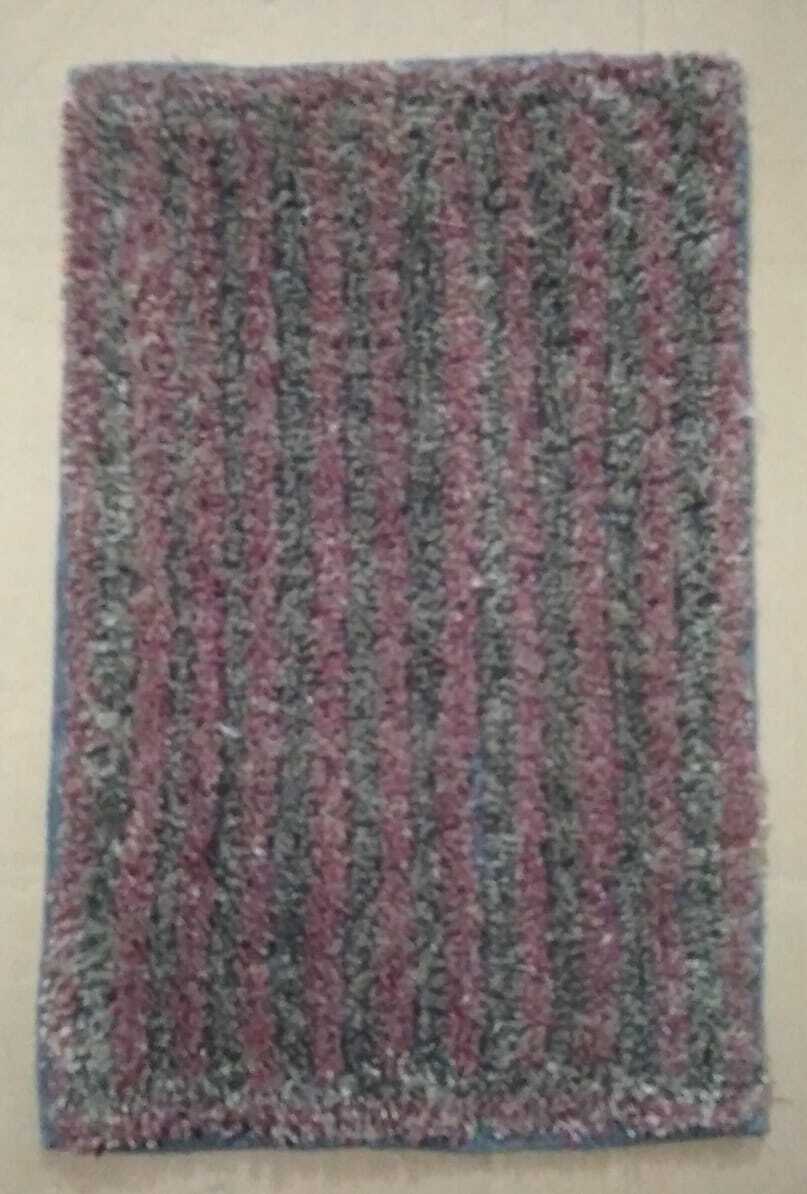 Jute Cotton Mix Striped Door Mats - 16x24 Inches, Customizable Colors & Designs, Anti-slip Washable, Hand-tufted Quality