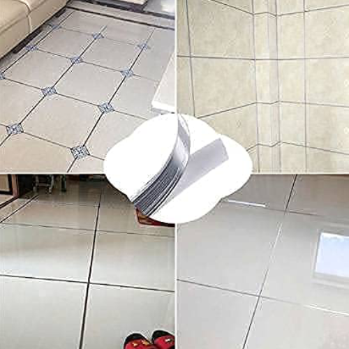 Silver Tape 1 Cm - Pvc, 1x45 Cm, Silver | Strong Adhesive, Waterproof, Diy-friendly, Versatile For Creative Tile Enhancements