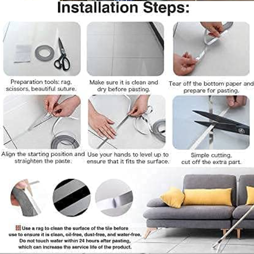 Silver Tape 1 Cm - Pvc, 1x45 Cm, Silver | Strong Adhesive, Waterproof, Diy-friendly, Versatile For Creative Tile Enhancements