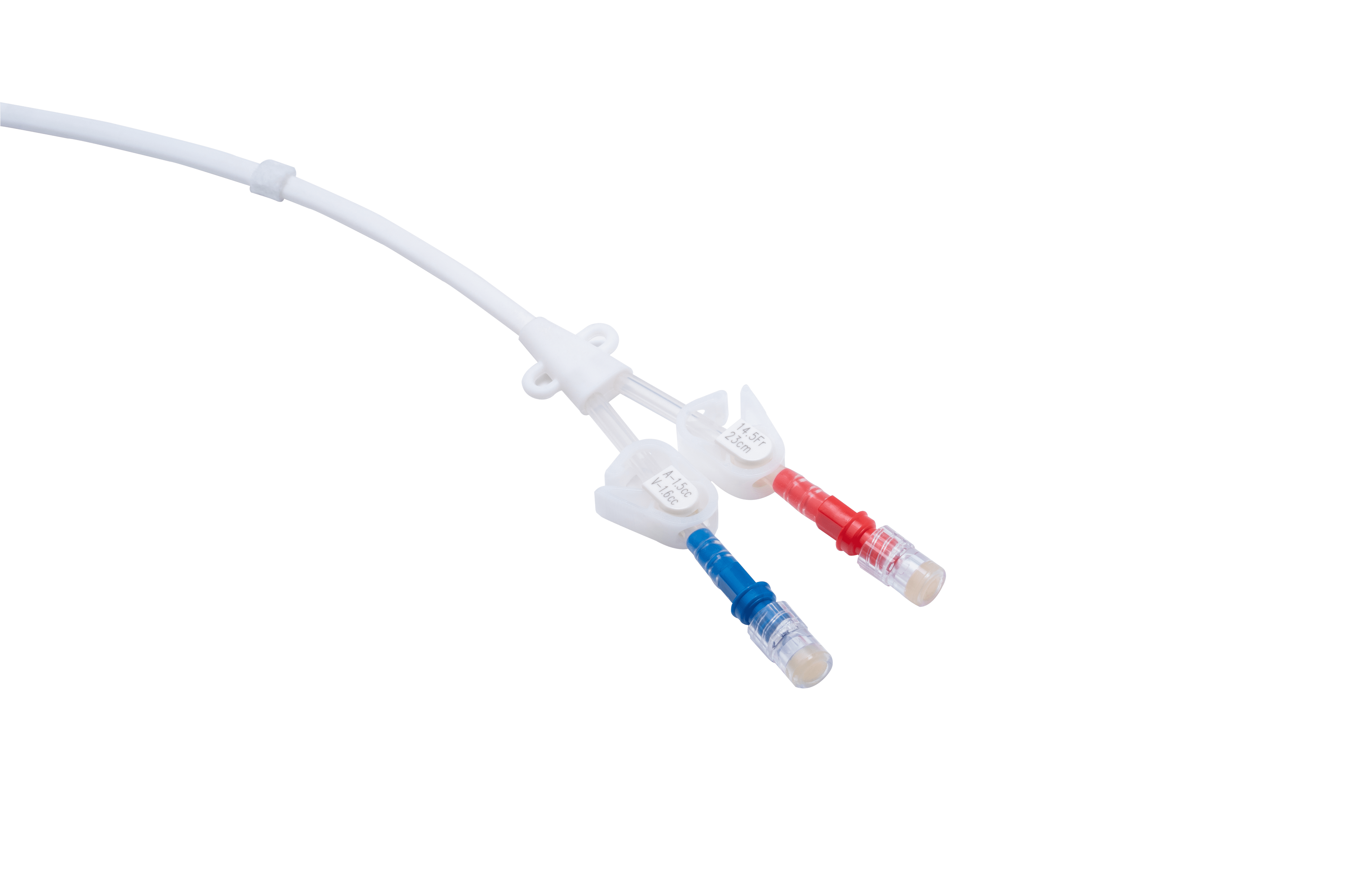 Dialysis Double Lumen Catheter - Color: White