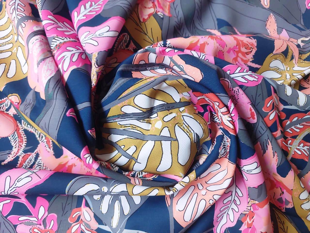 Multicolor Polyester Print Fabric Wholesale