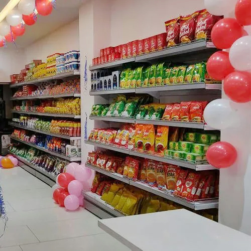 Departmental Store Racks - High-Quality Steel, Customized Size , Polished Surface for Commercial Storage Solutions
