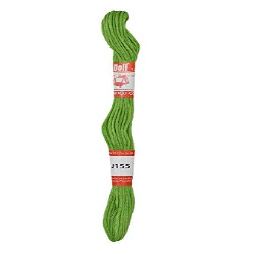 Dolli Embroidery Thread - 100% Cotton, Eco-friendly & Moisture-absorbent | Lightweight For Crochet, Cross Stitch, Embroidering, Knitting, Weaving