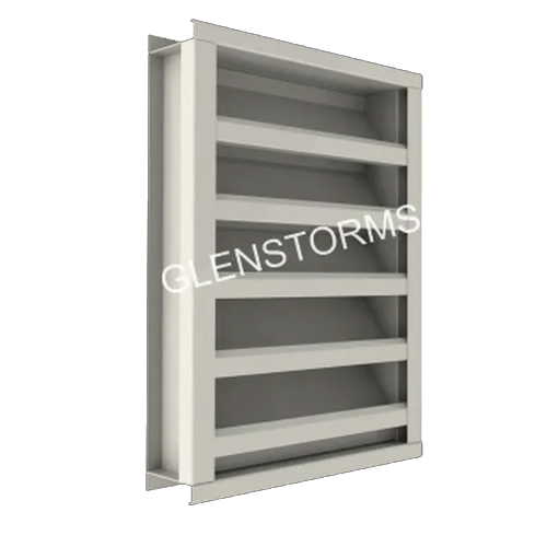 Steel Fabricated Drainable Louver - 12x12 to 96x96 Inches | Polished Aluminum, Efficient Ventilation with Water Ingress Protection