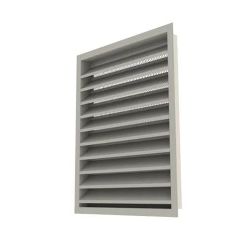 White Steel Fabricated Stationary Louver