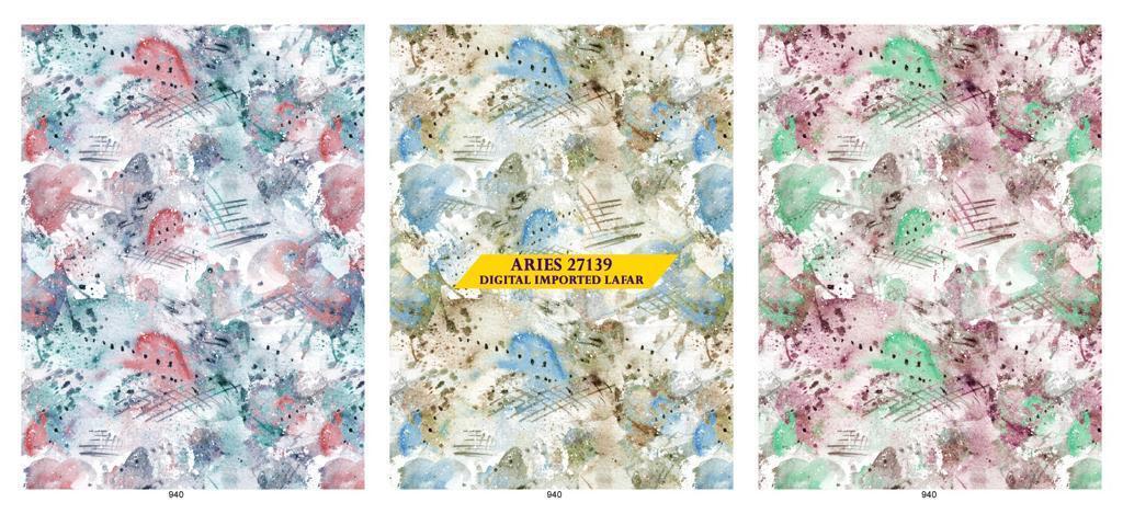 Aries Digital Printed Shirts Fabric - Poly Cotton, All Colors Available | Stylish, Comfortable, Washable, Suitable For Apparel & Sportswear