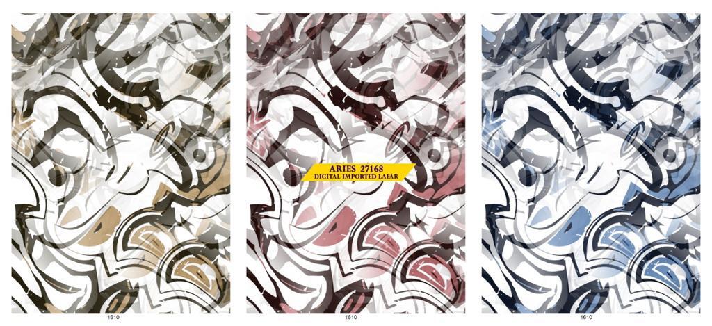 Aries Digital Printed Shirts Fabric - Poly Cotton, All Colors Available | Stylish, Comfortable, Washable, Suitable For Apparel & Sportswear