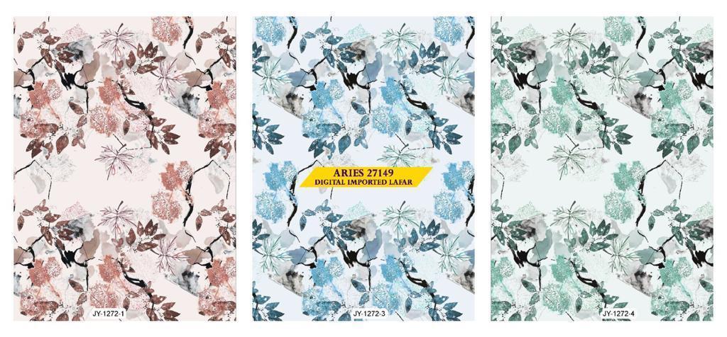 Aries Digital Printed Shirts Fabric - Poly Cotton, All Colors Available | Stylish, Comfortable, Washable, Suitable For Apparel & Sportswear