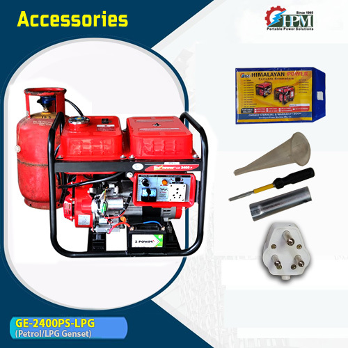Petrol And Lpg Run 2.1 Kva Generator Model Ge-2400ps-lpg Recoil And Self Start