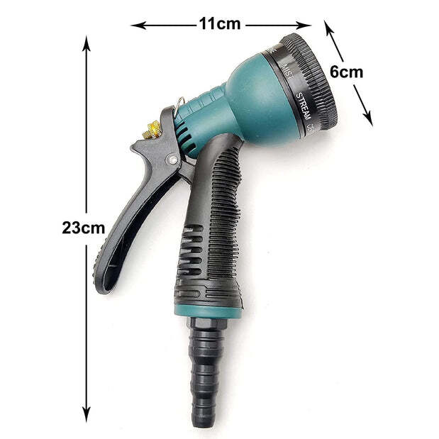 Adjustable 8 Pattern Water Spray Gun Trigger High Pressure For Vehicle And Cleaning Garden Lawn Grass Rinse