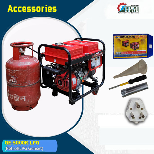 Petrol And Lpg Run 5 Kva Lpg Generator Model Ge-5000r-lpg Recoil Start