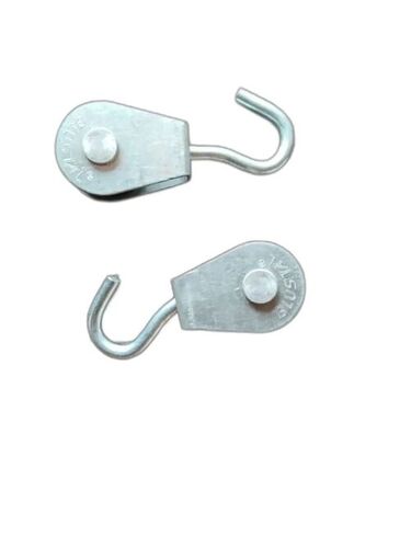 Curtain Sliding Pulley - Galvanized Steel & Stainless Steel, 150-200 Micron Thickness, UV Stabilized & Anti-Static Features