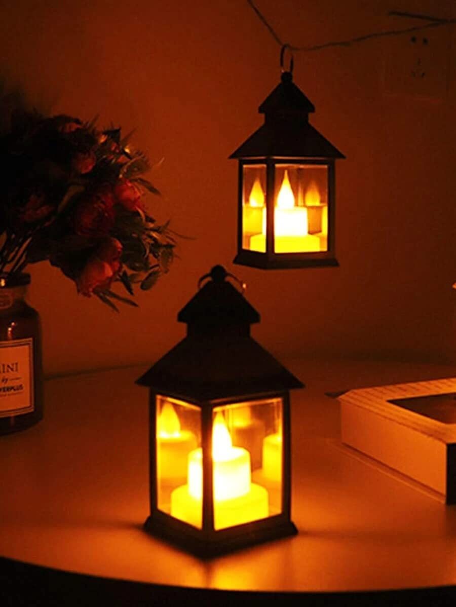 Candles Lantern - Wind-proof Container Lights | Flame-less, Non-melting Wax, Perfect For Indoor & Outdoor Decor, Ideal For All Occasions