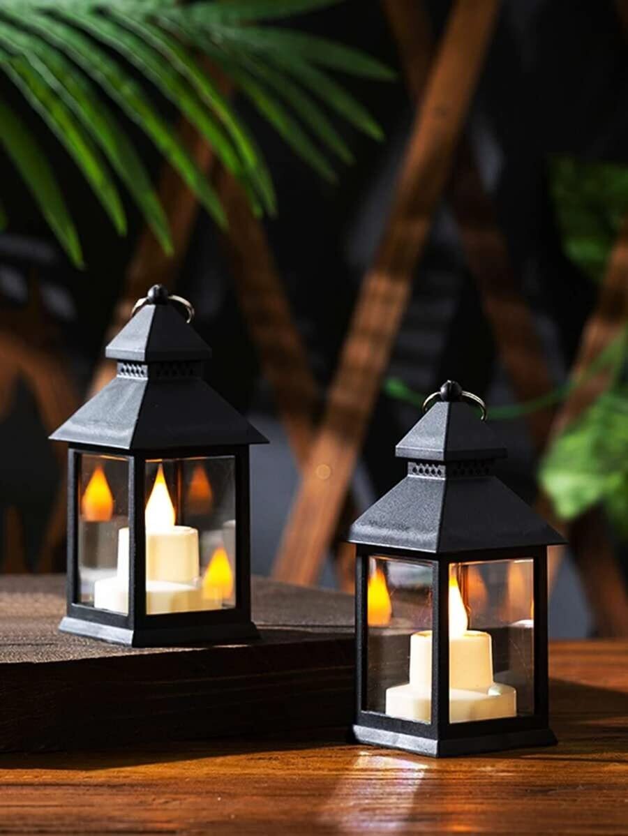 Candles Lantern - Wind-proof Container Lights | Flame-less, Non-melting Wax, Perfect For Indoor & Outdoor Decor, Ideal For All Occasions