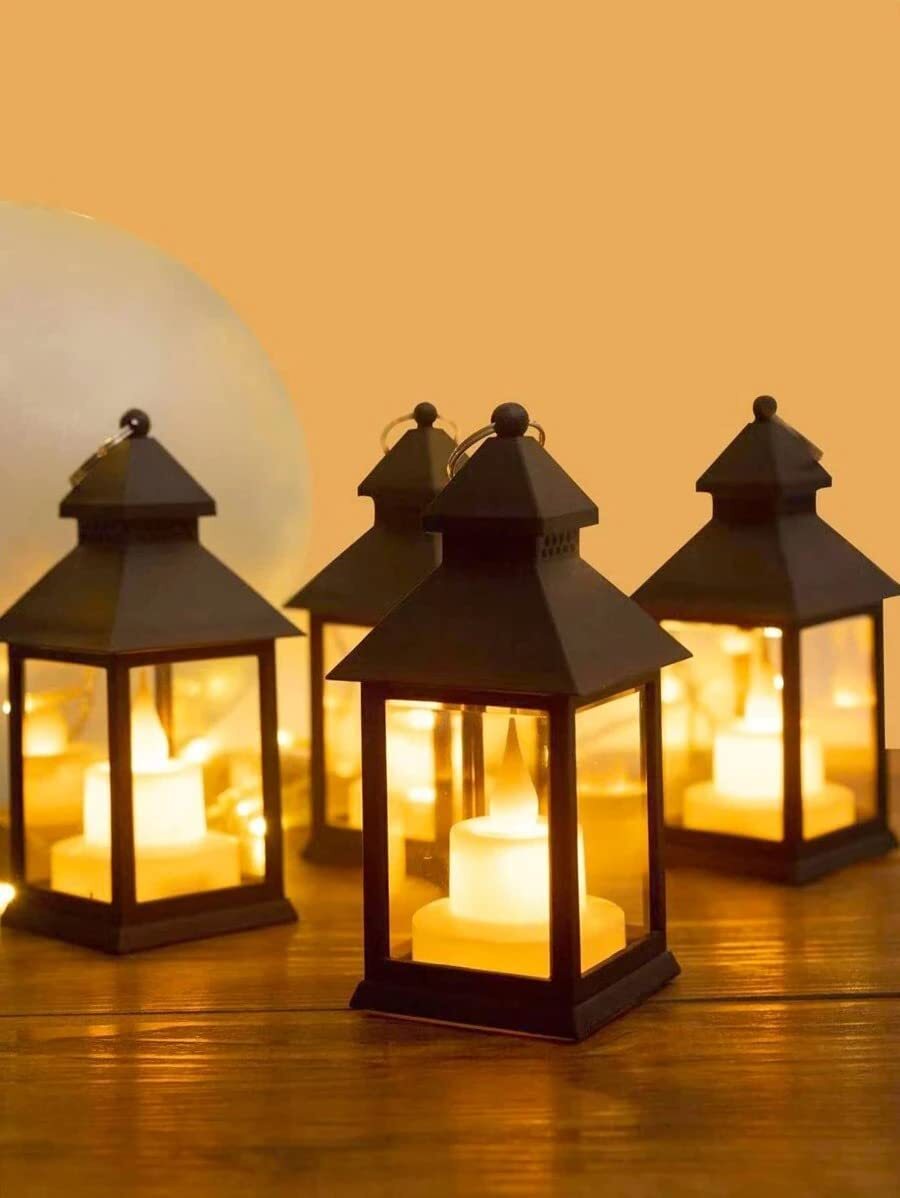 Candles Lantern - Wind-proof Container Lights | Flame-less, Non-melting Wax, Perfect For Indoor & Outdoor Decor, Ideal For All Occasions