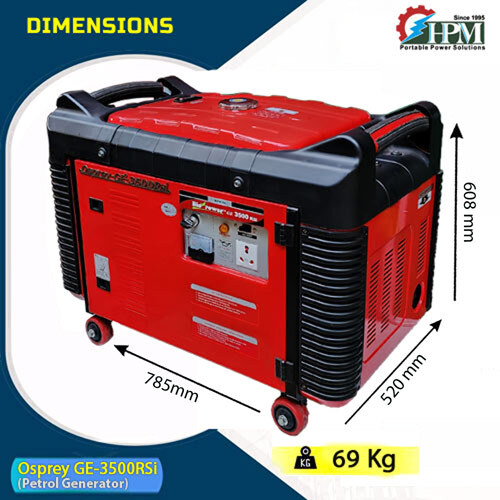 Petrol Generator - 3.5 Kva Output, 16hrs Runtime, Lightweight & Powerful | Recoil & Self Start, Pure Sine Wave, Overloading Capability