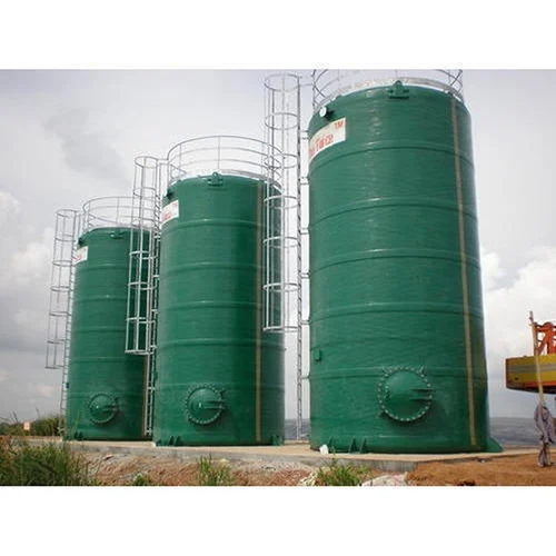 FRP Storage Tank - High-Quality FRP Material, Available in Various Sizes, Green Color , Durable Industrial Storage Solution for Liquids and Chemicals