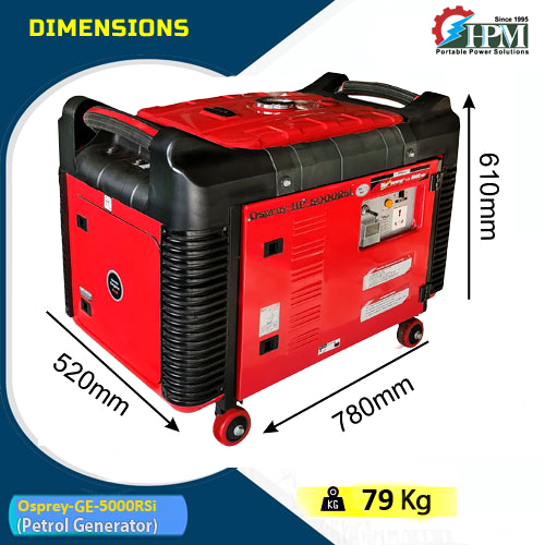 Petrol Generator 5 Kva Model Osprey Ge-5000rsi Recoil And Self Start