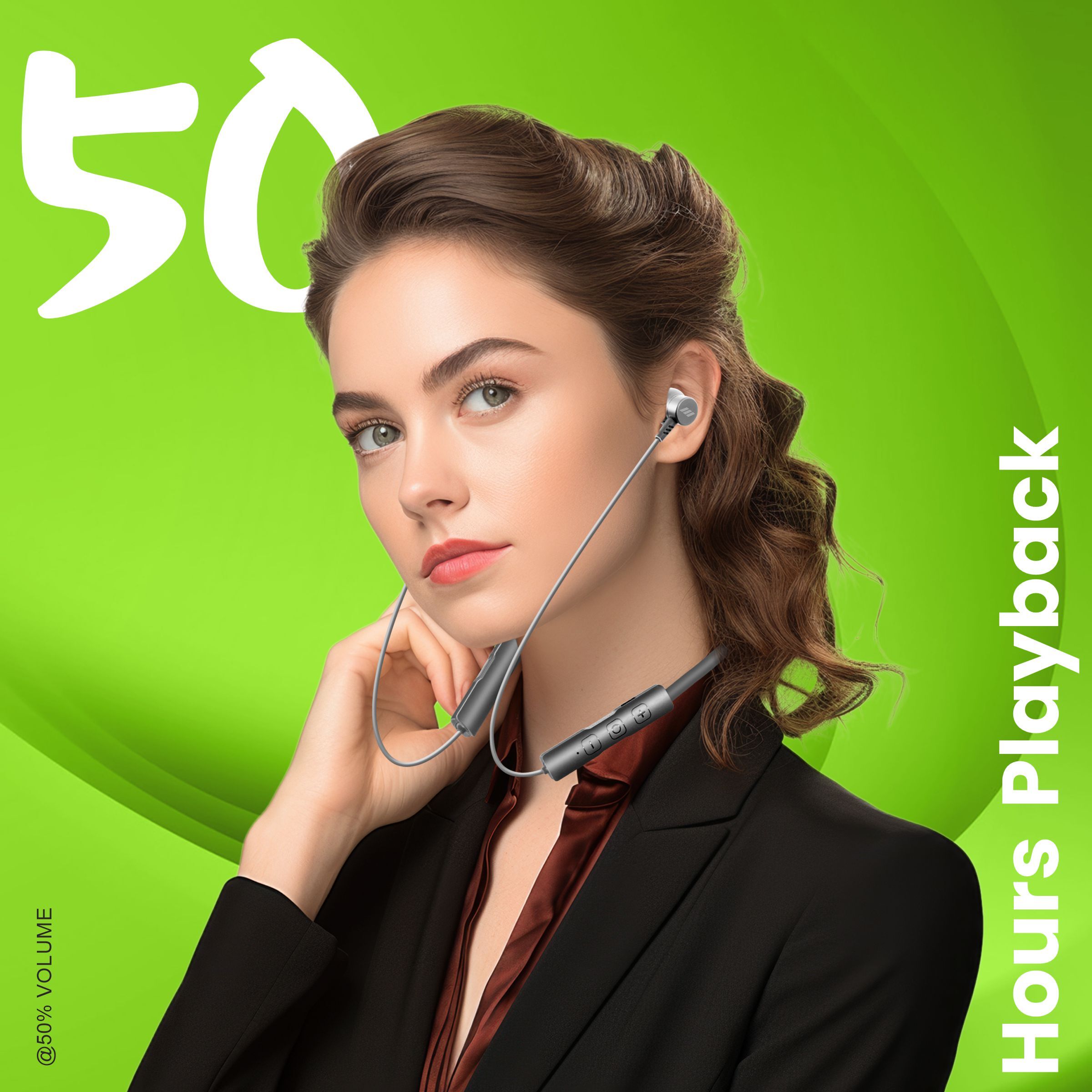 Wireless Earphone - Plastic Body, Bluetooth V 5.0 | 18 Hours Playtime, Voice Assistant Enabled, Usb-c Charging, Multiple Color Options