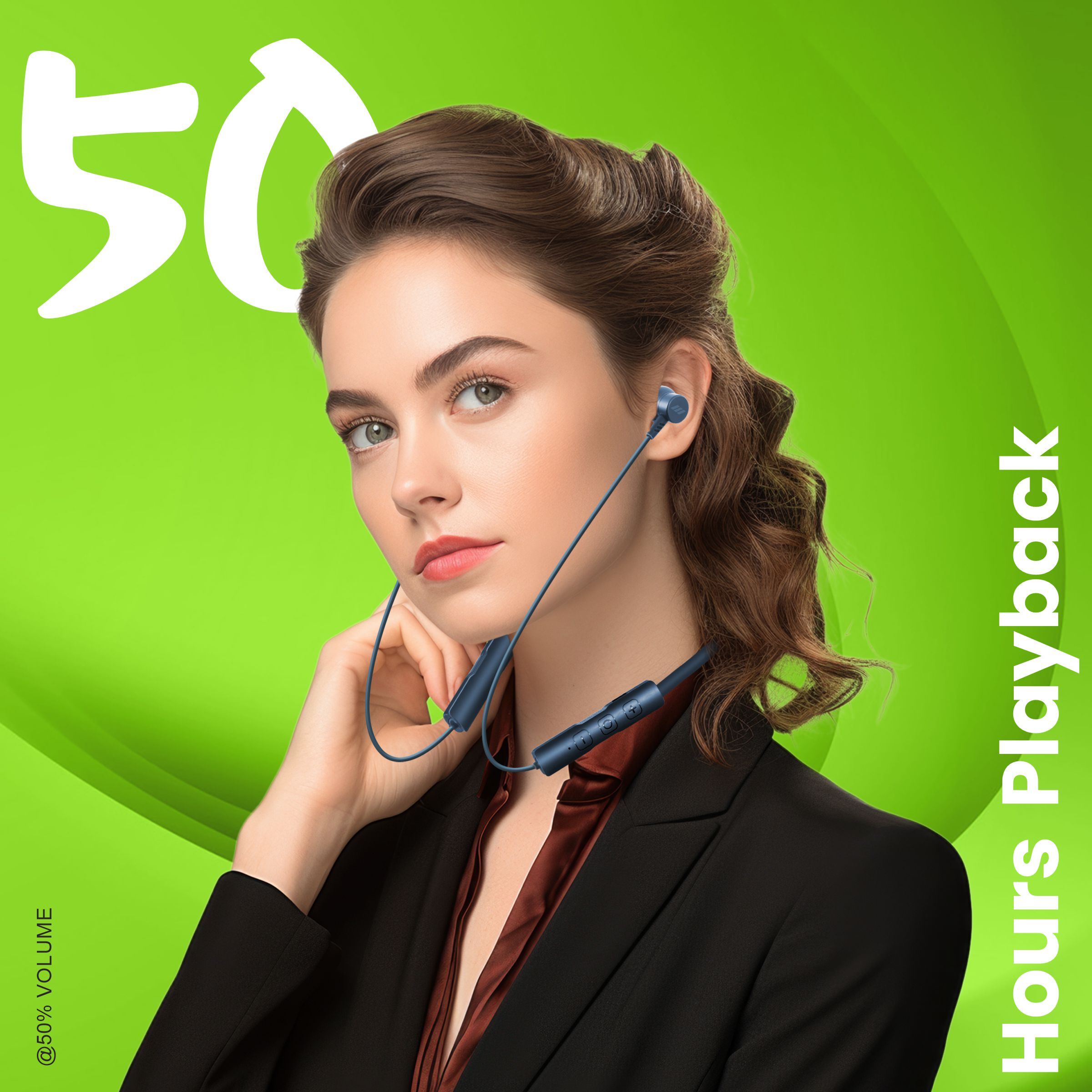 Erd We-21 Pro Wireless Earphone (Independence Blue) Bluetooth Version: V 5.0