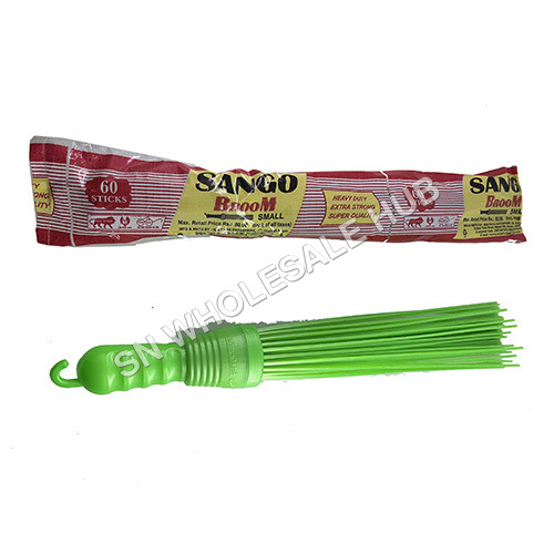Sango Small Plastic Broom - High-Quality Plastic, Compact Size , Eco-Friendly Multicolored Design for Efficient Home Cleaning