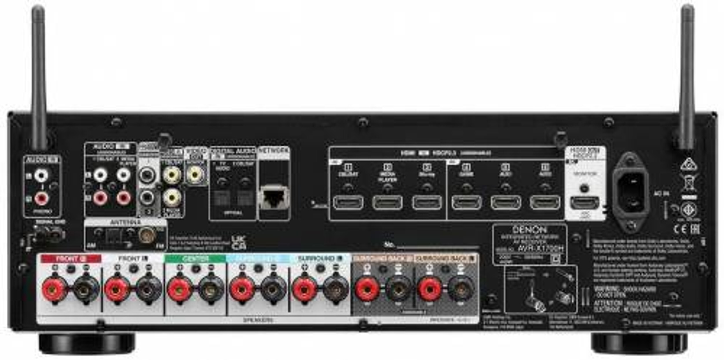 Denon Avr-x1700h - 7.2 Channel Av Receiver - Color: Black