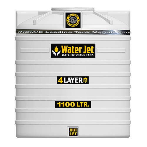 4 Layer With 1100 Ltr Water Storage Tank - Color: White