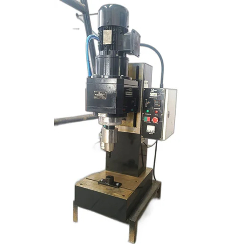 Orbital Riveting Machine - Semi-Automatic, Magnetism Technology | Durable Painted Surface, Electric Power Source for Industrial Castor Wheel Applications