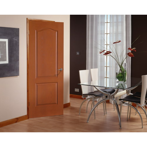 मेसोनाइट 2 पैनल आर्क टॉप टेक्सचर डोर्स