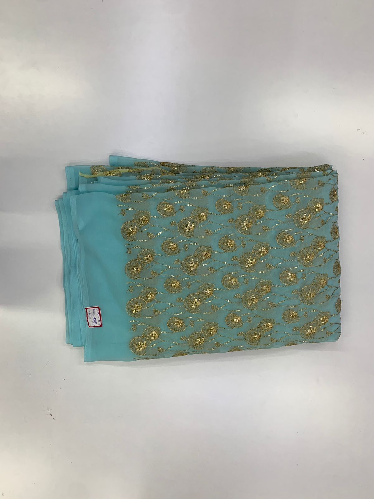Georgette Multicolor Fabric - Georgette Material, Washable Technique, Vibrant Multicolor Design | Ethnic Indian Style, Dry Cleanable, Waterproof