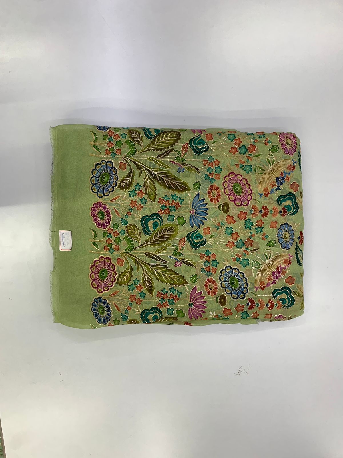 Indian Parvati Viscose Organza Multicolor Fabric