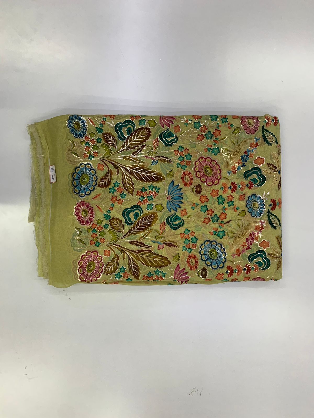 Indian Parvati Viscose Organza Multicolor Fabric