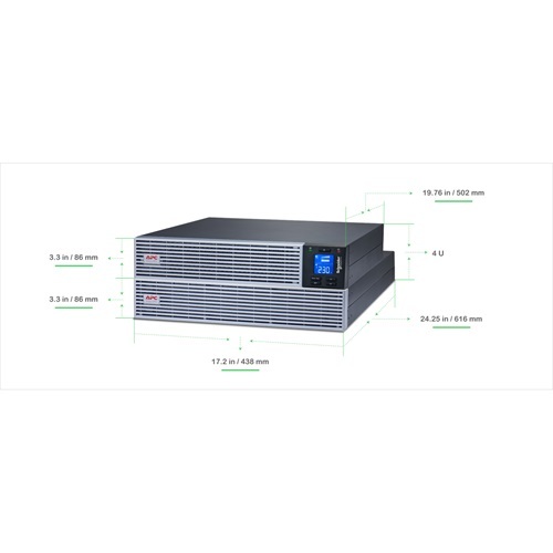 Apc Make 5 Kva 1:1 Phase Rack Mountable Easy On-line Ups - Back-up Time: 10 Minutes