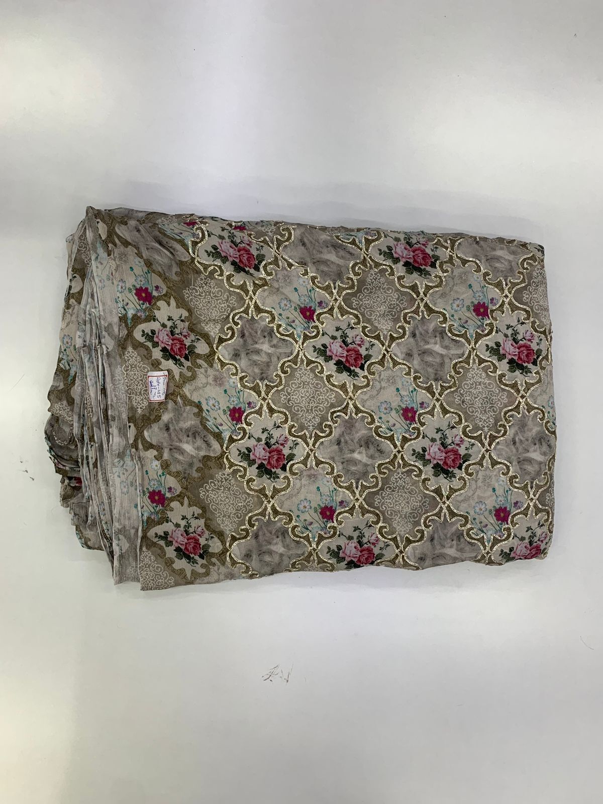 Viscose Chiffon Multicolor Fabric - Viscose, Printed Pattern, Multicolor | Soft, Delicate Texture For Ethnic Fashion Wear