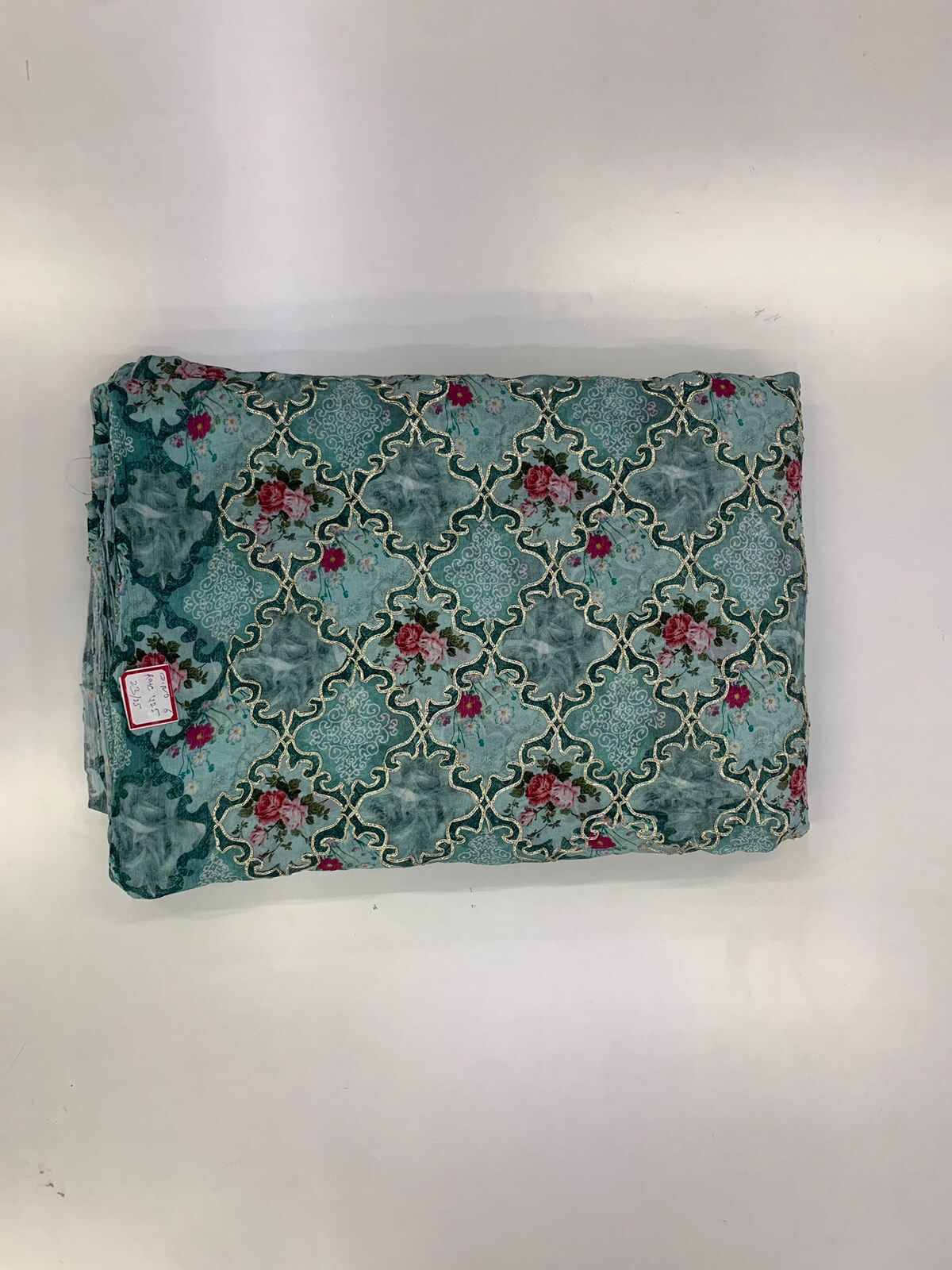 Viscose Chiffon Multicolor Fabric - Viscose, Printed Pattern, Multicolor | Soft, Delicate Texture For Ethnic Fashion Wear