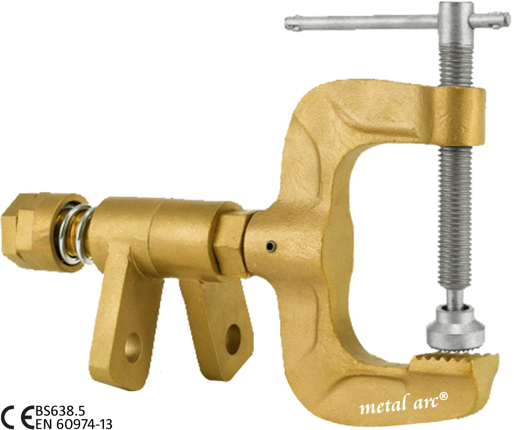 Ce Certified Brass Rotary C Type Earth Clamp St3b10r - 1200 Amps, High Copper Alloy, Heavy Duty, Low Maintenance, Optimal Current Transfer, Dual Cable Lug Connection