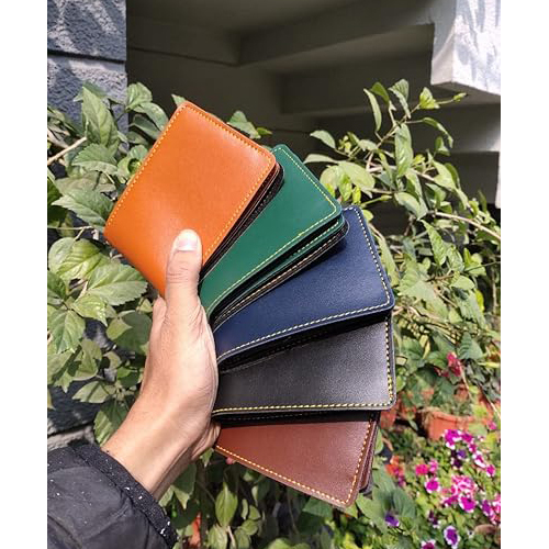 Hna Gifting Customized Mens Wallet Gifts For Men - Faux Leather, Pack Of 1, 2 Cash Slots, 3 Card Slots, Available In 6 Colors With 49 Charms