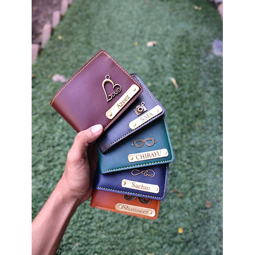 Customized Faux Leather Wallet - Durable Design With 2 Cash Slots, 3 Card Slots | Personalize With 49 Charms, Ideal Gift For All Occasions