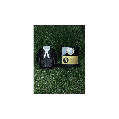 Good Quality Hna Gifting Plastic Smart Slide Advocate Coat Shape Pen Pencil Holder Stand Stationery Desk Organizer (Advocate Pen Stand)