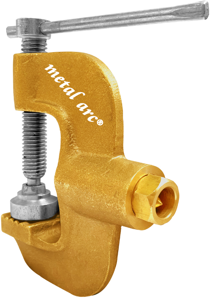 C Type Earth Clamp - Brass Body, 800 Amps, 120 Mm2 Cable Size | Ce Certified, Ultra Strong Connection, Heavy Duty Design, Optimized For Mig Welding