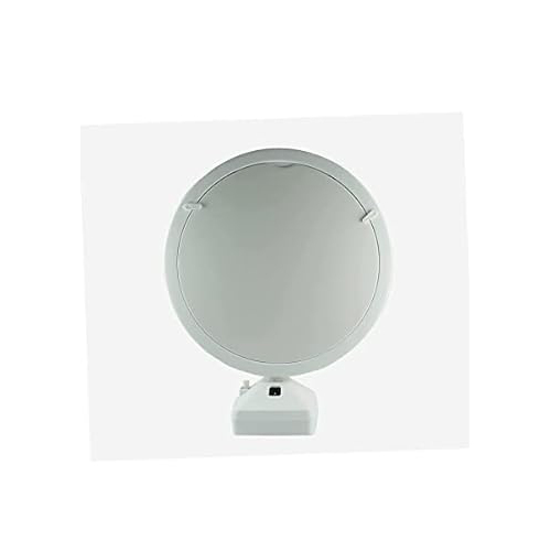 Hna Gifting Magic Mirror Cum Photo Frame With Led Lights For Home Decor - Round Design, Elegant White Finish, Illuminating Photo Display Lamp