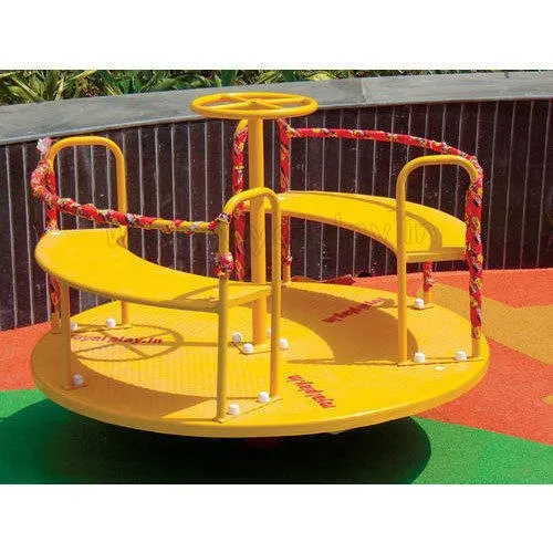 Metal Merry Go Round - Color: Red & Yellow
