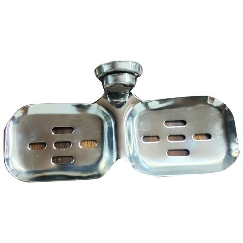 Glossy Silver Stainless Steel Soap Dish