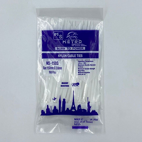 Nylon Cable Tie - Color: White / Black