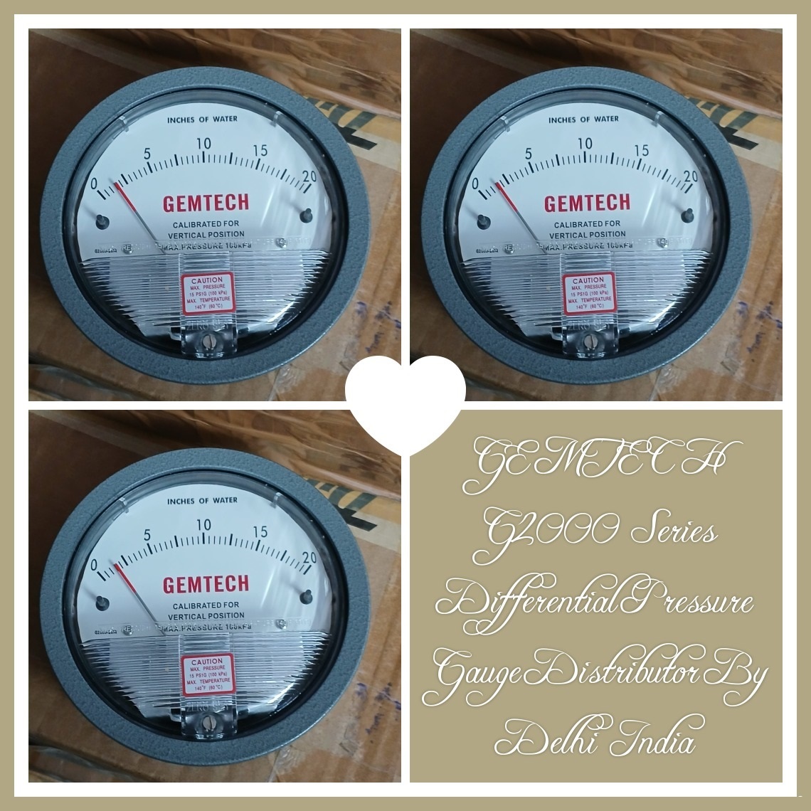 Gemtech Differential Pressure Gauge Wholesaler Near Safdarjung Hospital