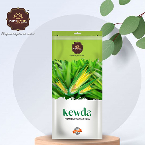 Kewda Premium Incense Stick - 100% Natural Bamboo, Herbal Aroma, Eco-Friendly | Ideal for Meditation and Relaxation, Long-Lasting Fragrance