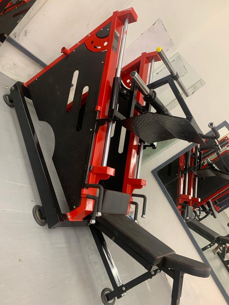 Leg Press With Hack Squat Machine - 4x2 Inch Rectangular 12 Gauge Apollo Isi Pipe, Black Soft Foam Seat | Advanced Double Effect Welding, Adjustable For Muscle Gain, 1-year Warranty
