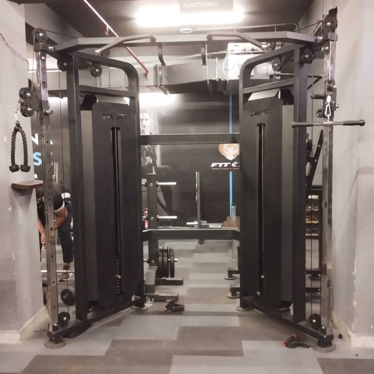Functional Trainer Machine - Soft Foam Seat, Rectangular 12 Gauge Steel Frame | Advanced Double Effect Welding, Adjustable Operation For Core Strength And Muscle Gain
