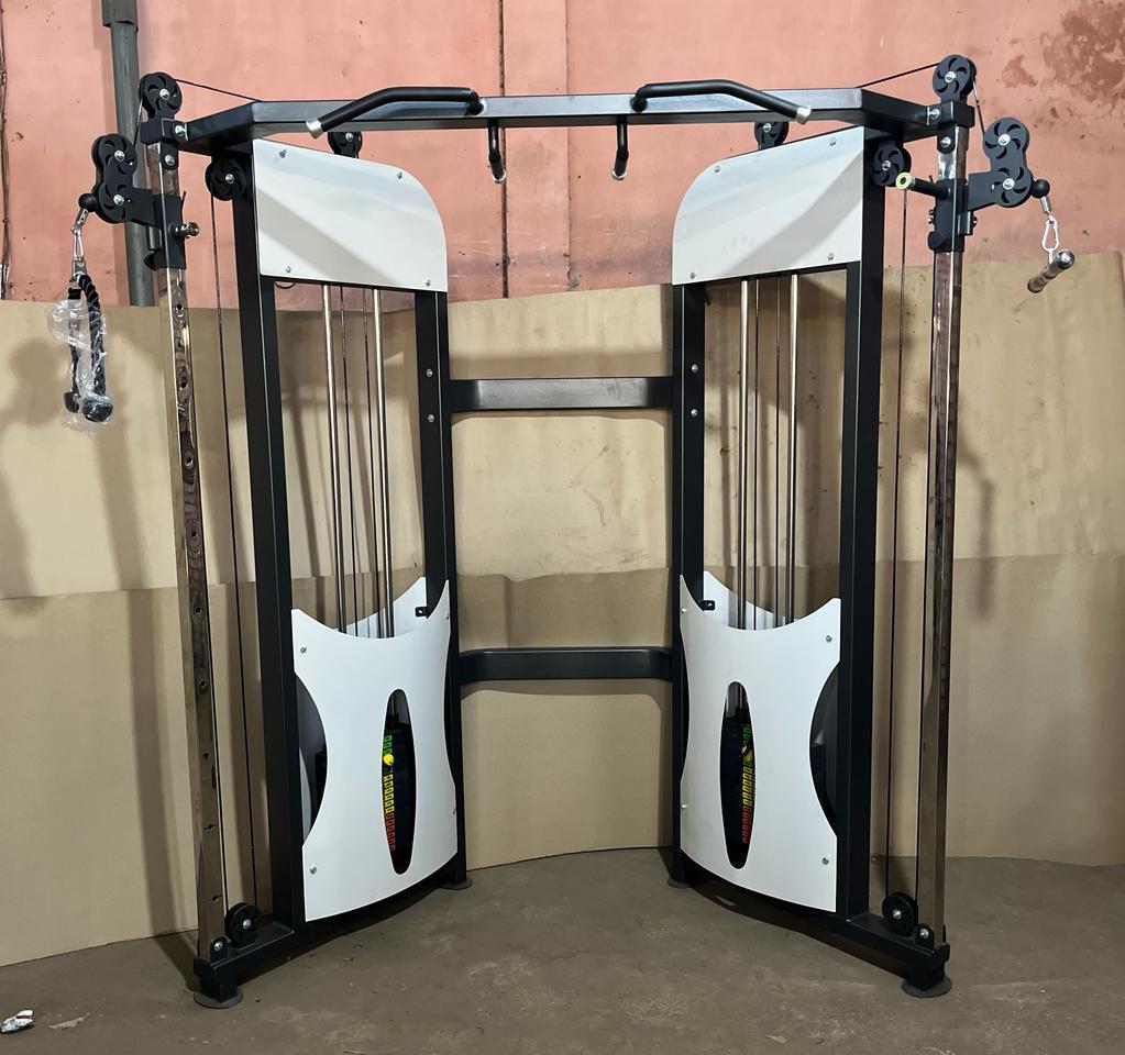Functional Trainer Machine - Soft Foam Seat, Rectangular 12 Gauge Steel Frame | Advanced Double Effect Welding, Adjustable Operation For Core Strength And Muscle Gain