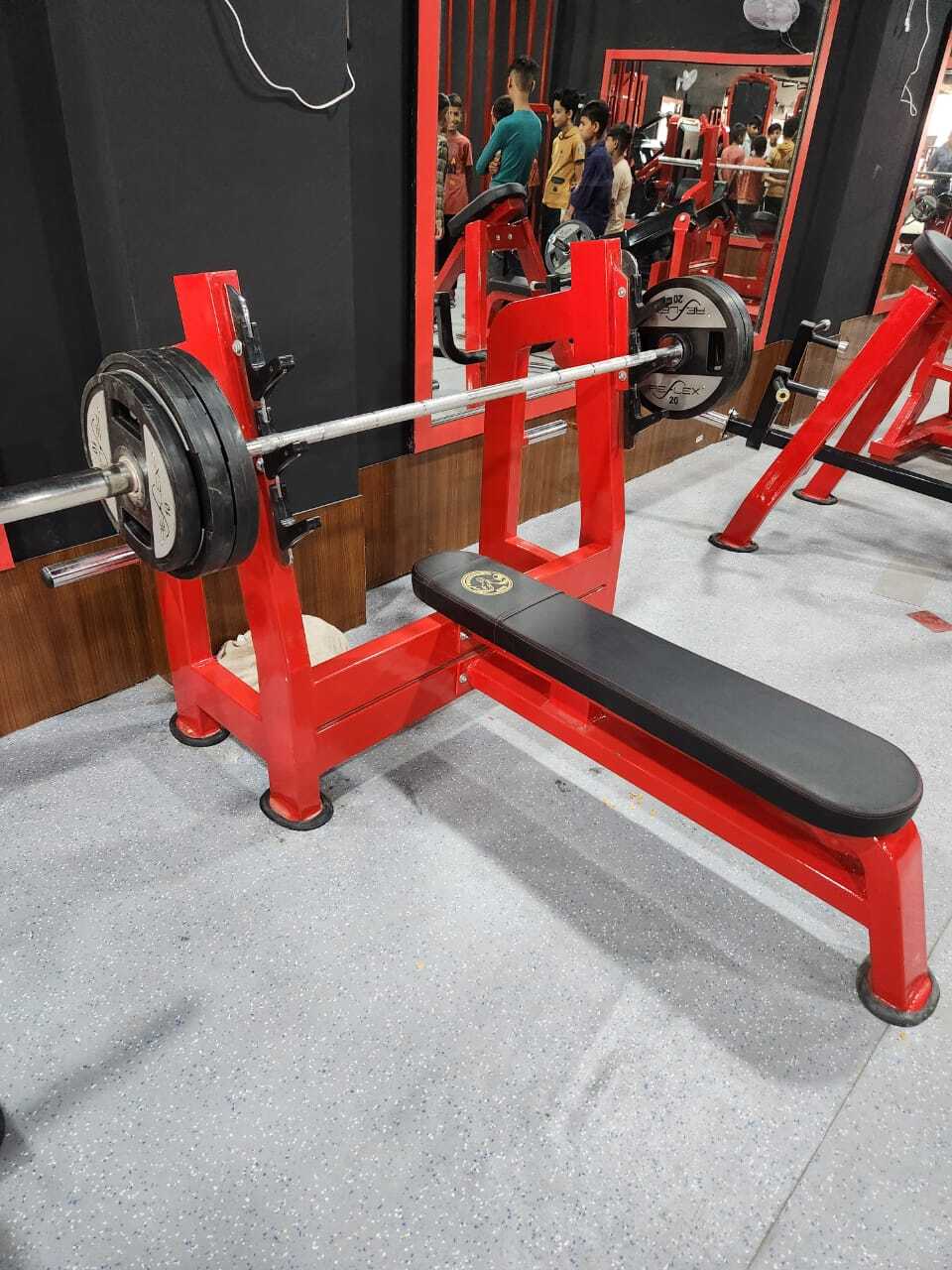 Olympic Flat Bench - 12 Gauge Rectangular Pipe, Black Foam Seat | Advanced Double Effect Welding, Adjustable For Muscle Gain